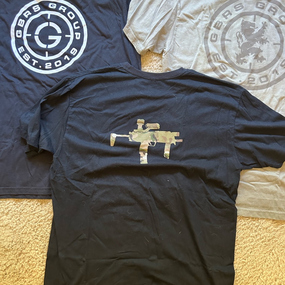 GBRS brand tee shirts.